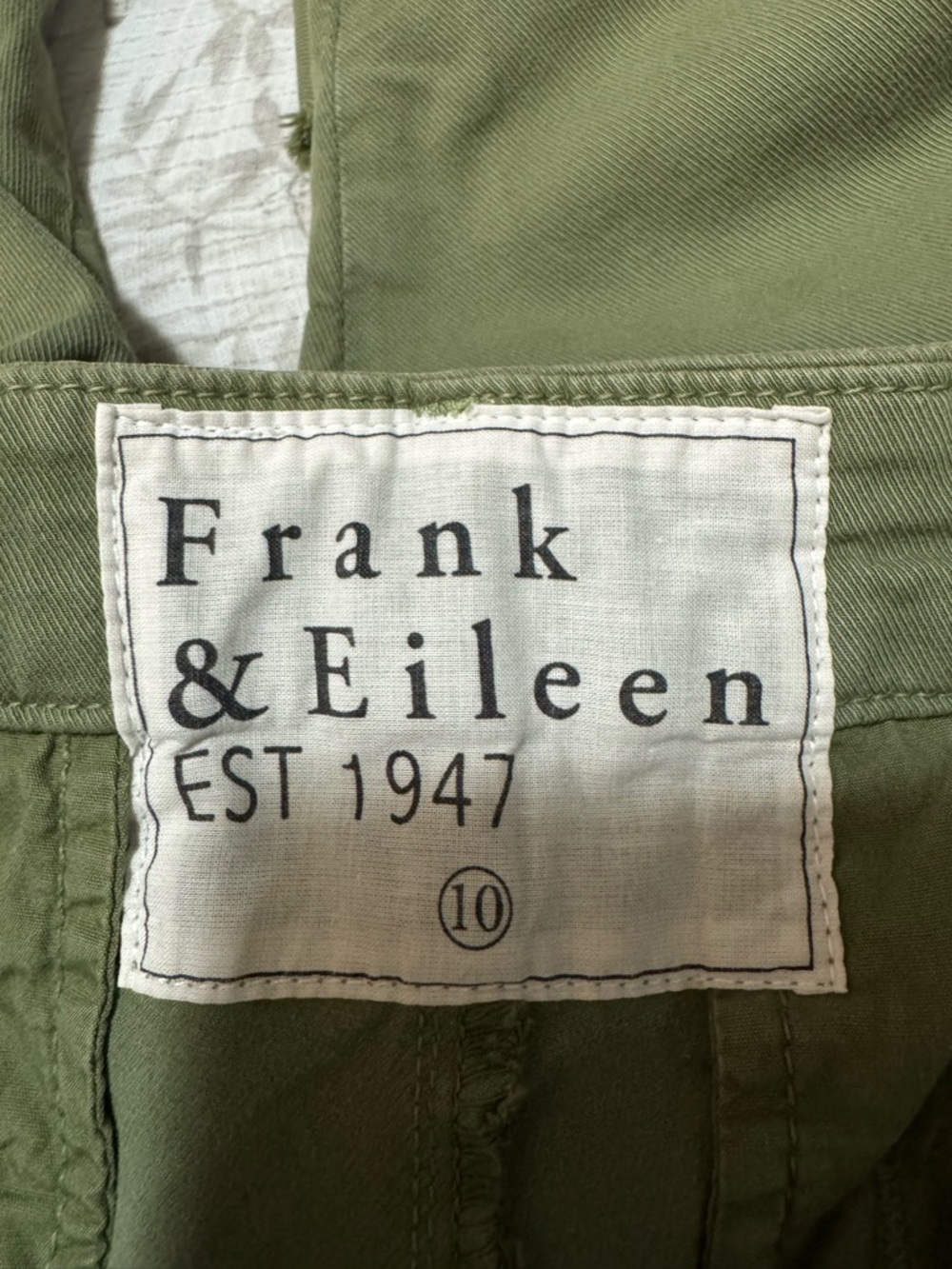 Frank & Eileen WICKLOW The Italian Chino Gree Size 10 - Picture 6 of 7